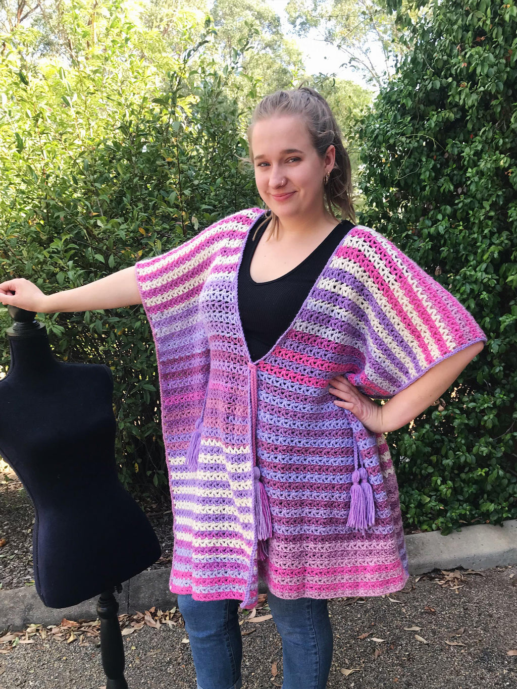 Sunset Poncho + alternative colourways.